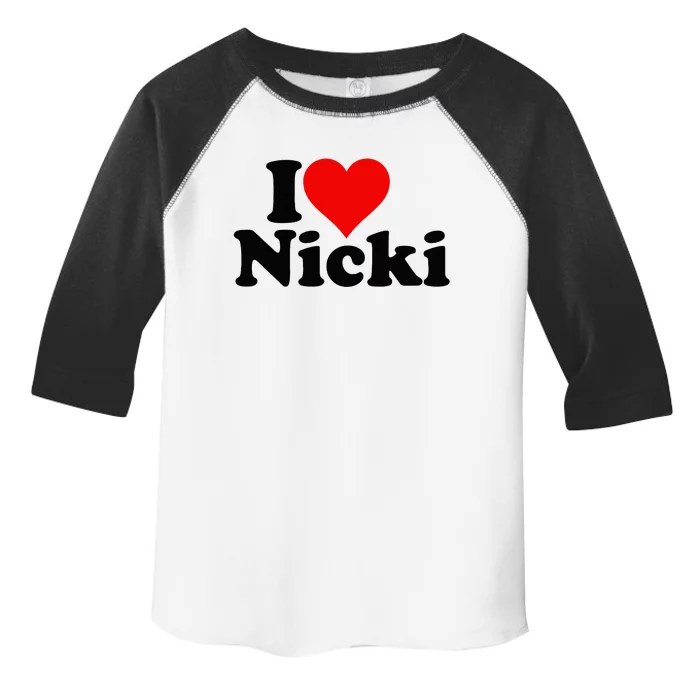 I Love Heart Nicki Toddler Fine Jersey T-Shirt