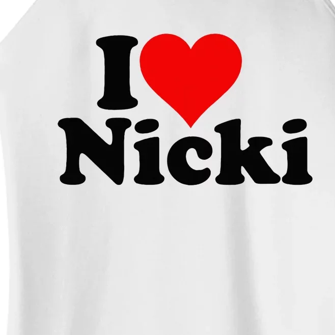 I Love Heart Nicki Women’s Perfect Tri Rocker Tank