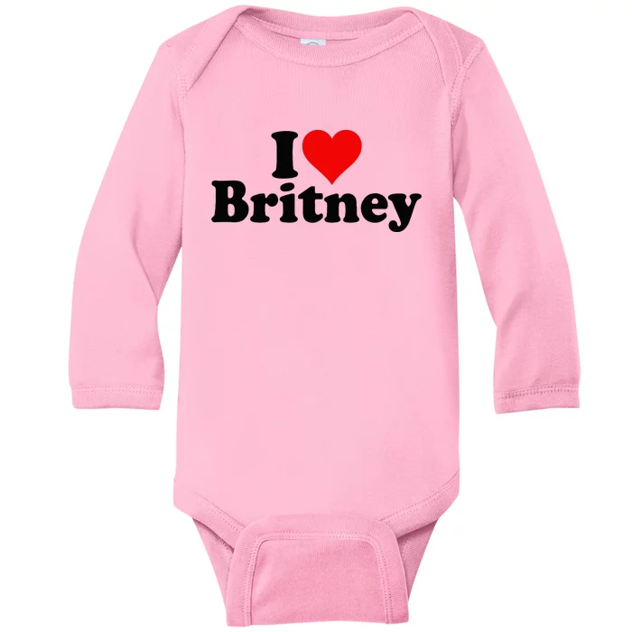 I Love Heart B.R.I.T.N.E.Y Baby Long Sleeve Bodysuit