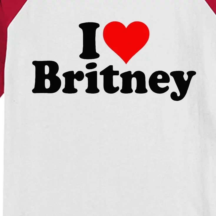 I Love Heart B.R.I.T.N.E.Y Kids Colorblock Raglan Jersey