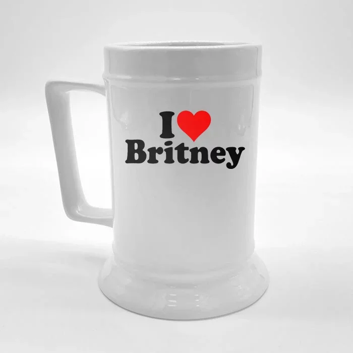 I Love Heart B.R.I.T.N.E.Y Front & Back Beer Stein