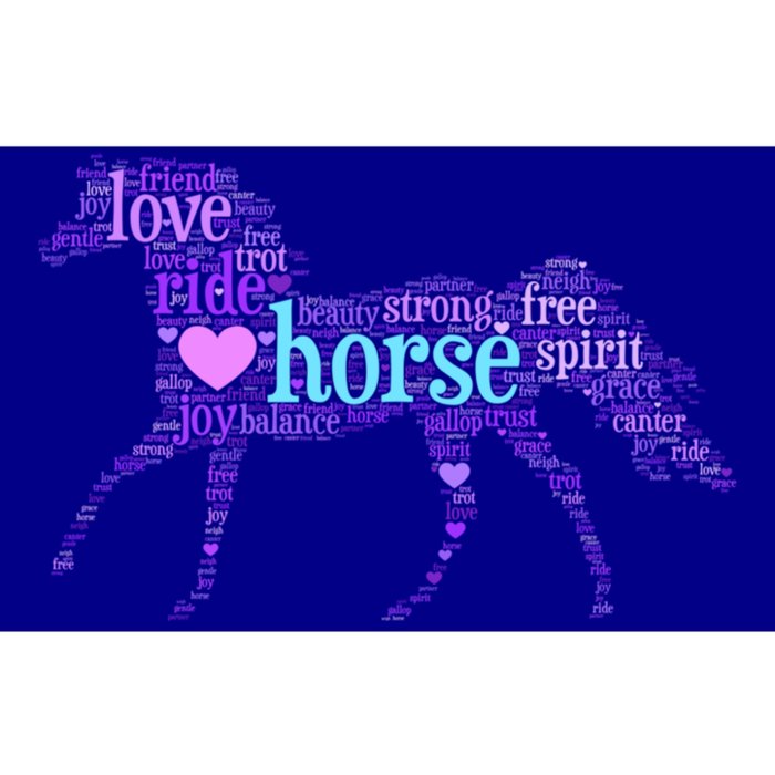 I Love Horses Word Art Horse Meaningful Gift Bumper Sticker