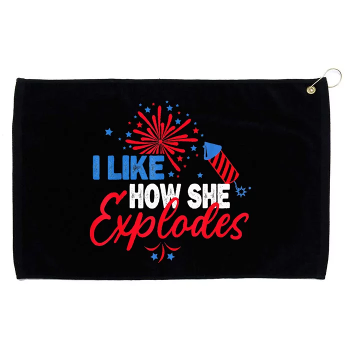 I Like How He Bangs I Like How She Explodes Couple July 4th Grommeted Golf Towel