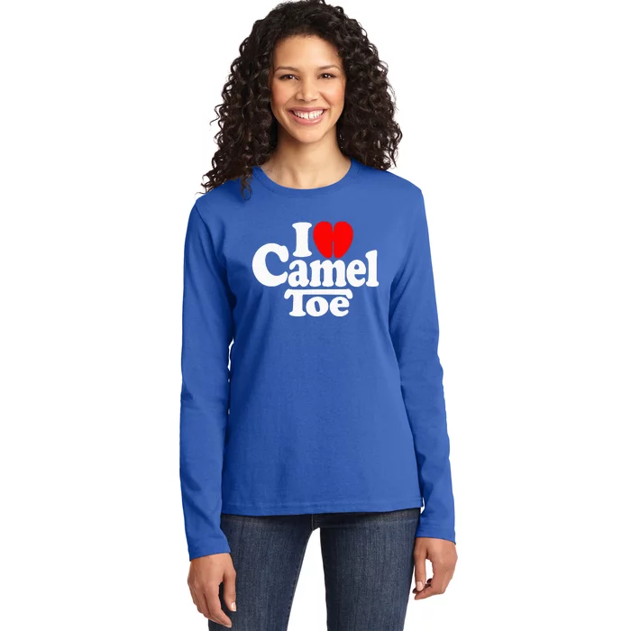 I Love Heart Camel Toe Ladies Long Sleeve Shirt