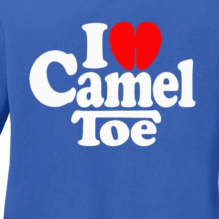 I Love Heart Camel Toe Ladies Long Sleeve Shirt