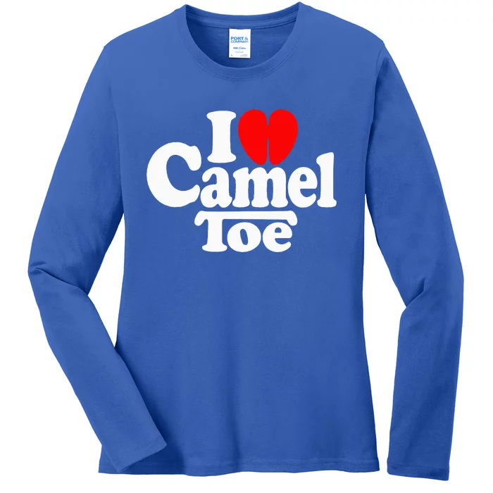 I Love Heart Camel Toe Ladies Long Sleeve Shirt