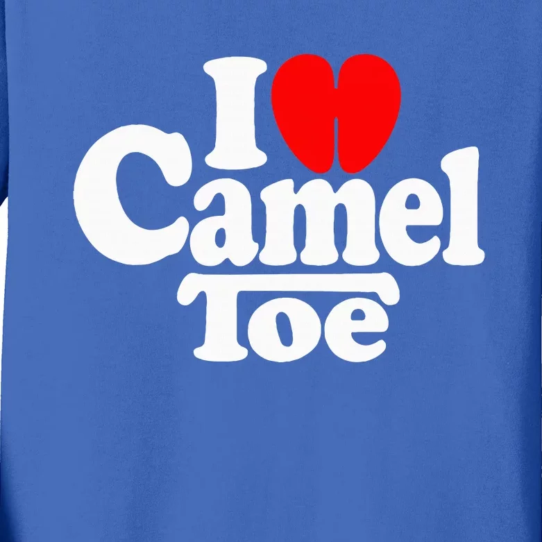 I Love Heart Camel Toe Kids Long Sleeve Shirt