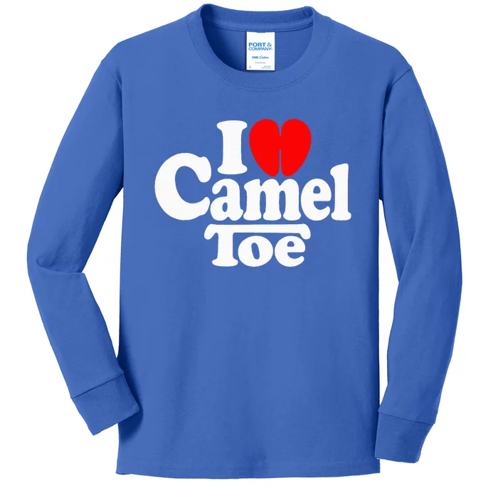 I Love Heart Camel Toe Kids Long Sleeve Shirt