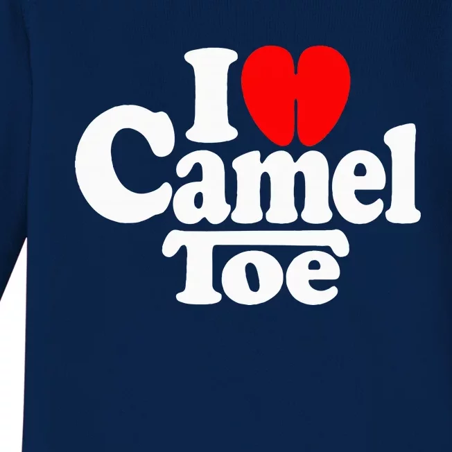 I Love Heart Camel Toe Baby Long Sleeve Bodysuit