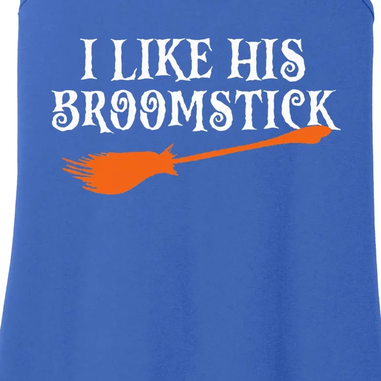 I Like His Broomstick Halloween Funny Couple Custome Ladies Essential Tank