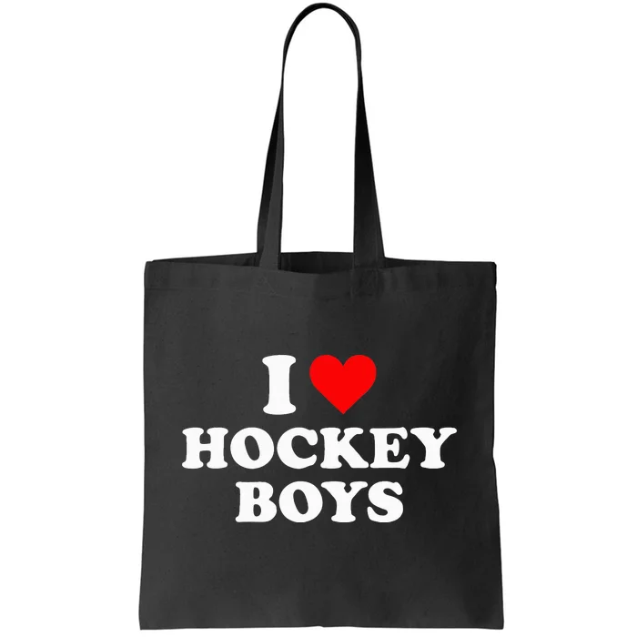 I Love Hockey funny quote sayings Tote Bag