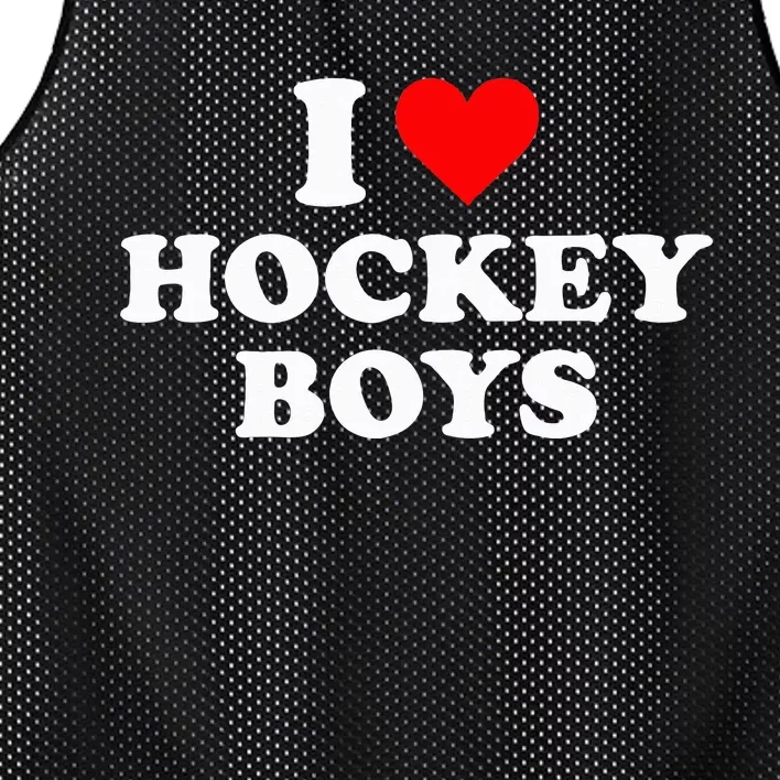 I Love Hockey funny quote sayings Mesh Reversible Basketball Jersey Tank