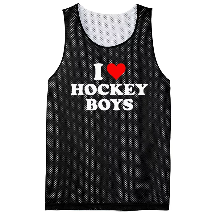 I Love Hockey funny quote sayings Mesh Reversible Basketball Jersey Tank