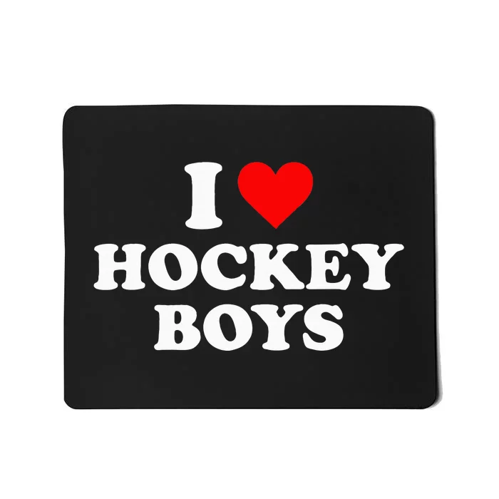 I Love Hockey funny quote sayings Mousepad