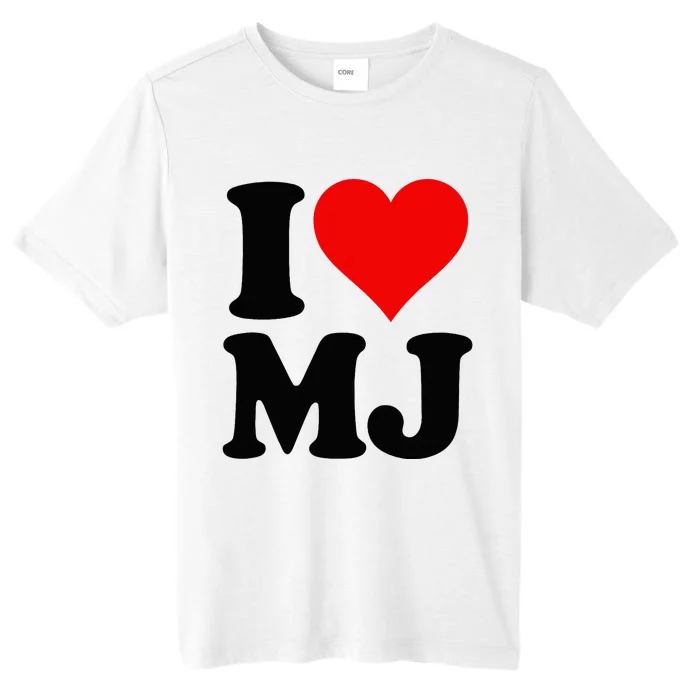 I Love Heart Mj M J M.J. ChromaSoft Performance T-Shirt