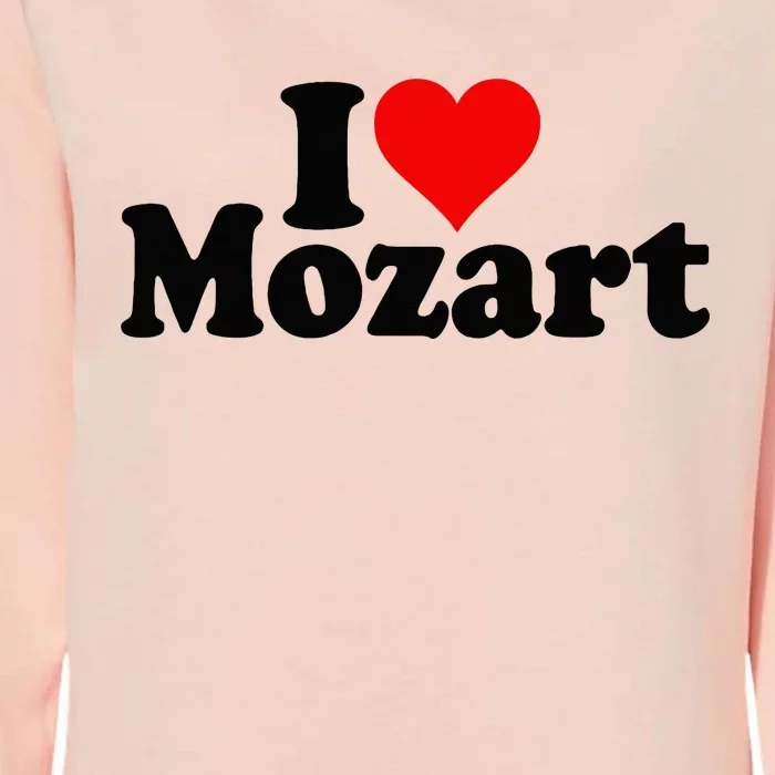 I Love Heart Mozart Womens California Wash Sweatshirt