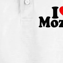 I Love Heart Mozart Dry Zone Grid Performance Polo