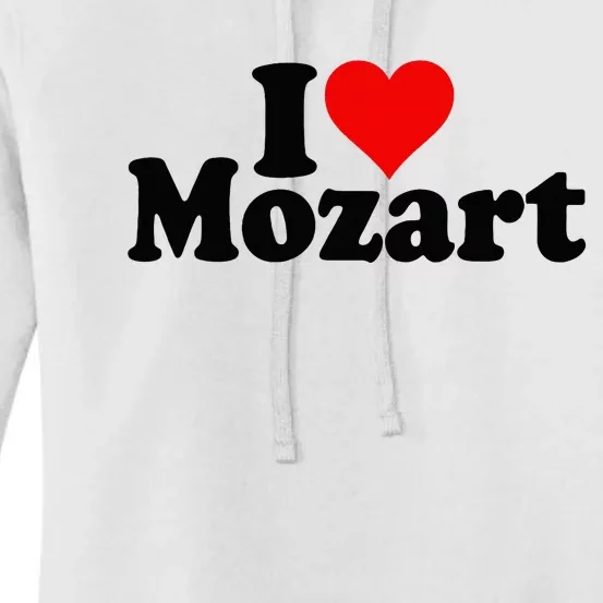 I Love Heart Mozart Women's Pullover Hoodie