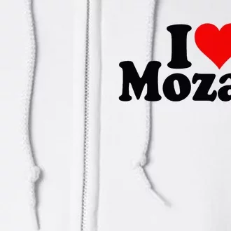 I Love Heart Mozart Full Zip Hoodie