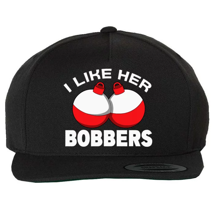 I like her bobbers fishing retro fisherman humor Wool Snapback Cap