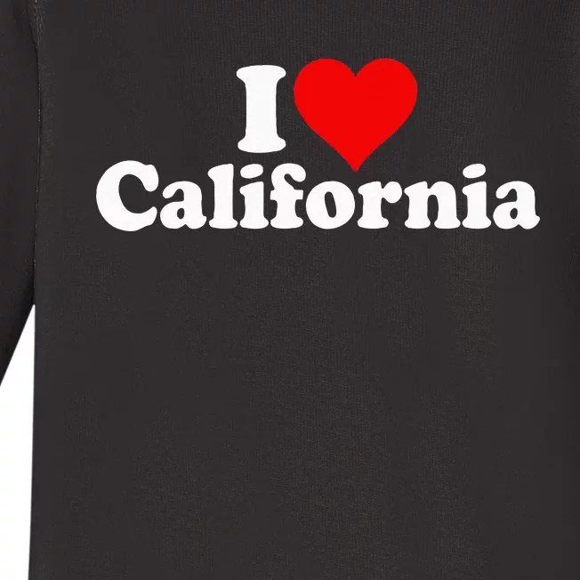 I LOVE HEART CALIFORNIA CALI STATE Baby Long Sleeve Bodysuit