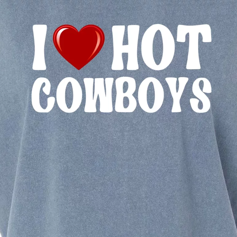 I Love Hot Cowboys, I Heart Hot Cowboys Lover Garment-Dyed Women's Muscle Tee