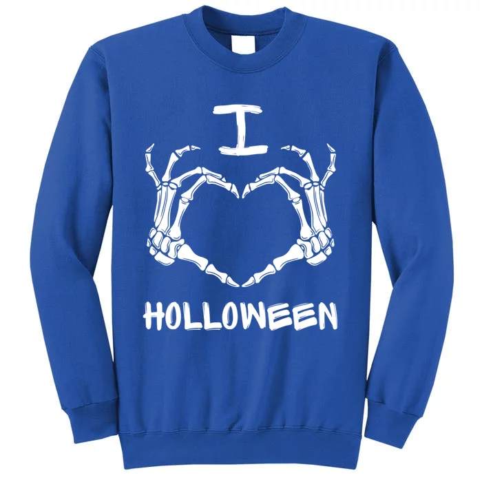 I Love Halloween Skeleton Heart Hands Great Gift Sweatshirt