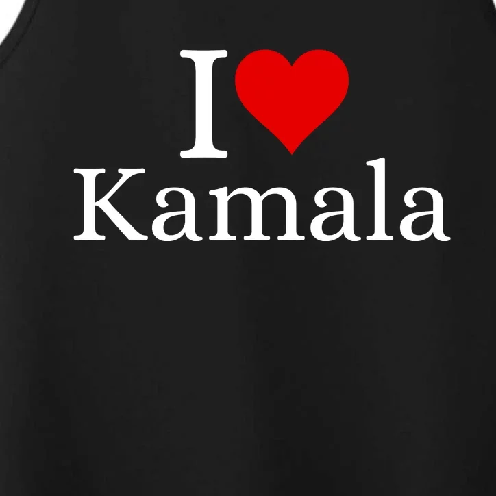 I Love Heart Kamala Performance Tank