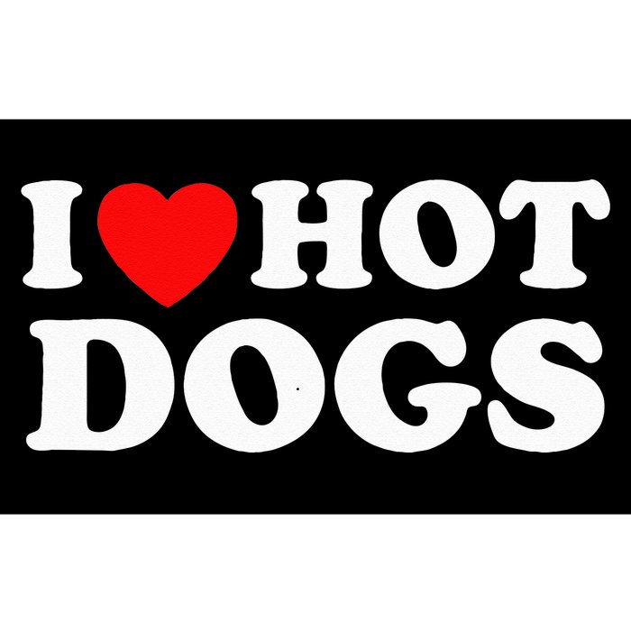 I Love Hot Dogs Funny Red Heart Love Hotdogs Bumper Sticker