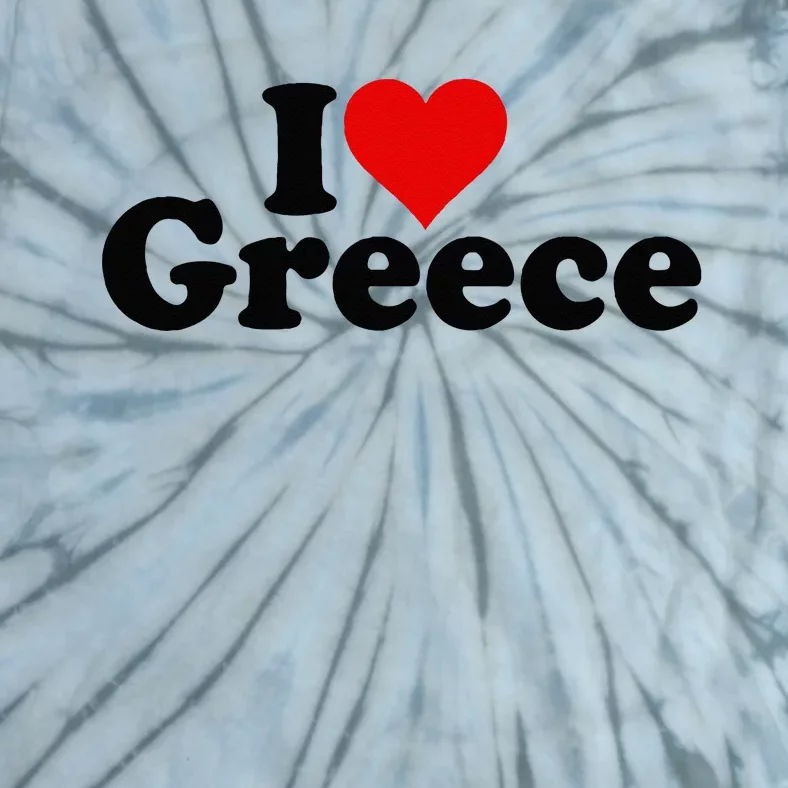 I LOVE HEART GREECE Tie-Dye T-Shirt