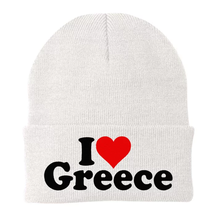 I LOVE HEART GREECE Knit Cap Winter Beanie