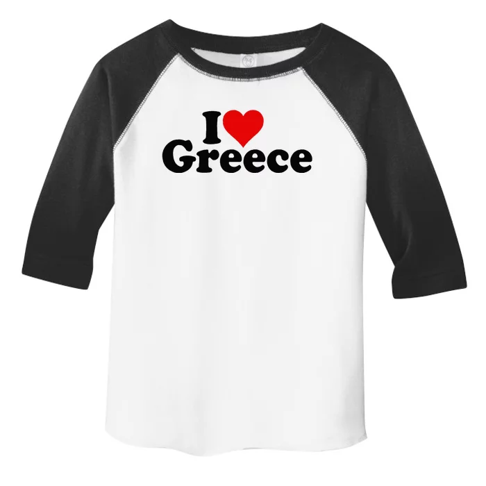 I LOVE HEART GREECE Toddler Fine Jersey T-Shirt