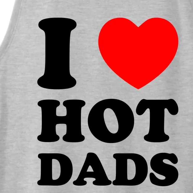 I Love Hot Dads Ladies Tri-Blend Wicking Tank