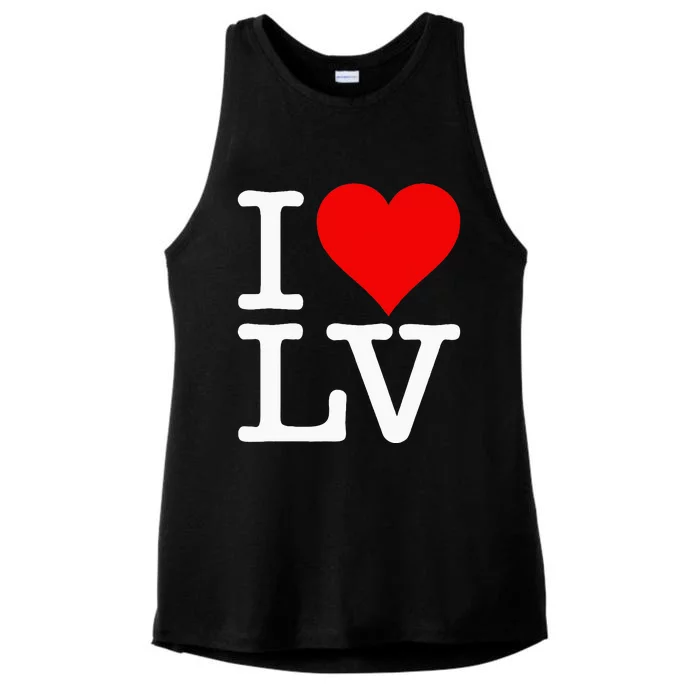 I Love Heart Las Vegas Nevada Lv Ladies Tri-Blend Wicking Tank