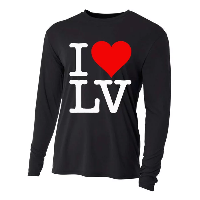 I Love Heart Las Vegas Nevada Lv Cooling Performance Long Sleeve Crew