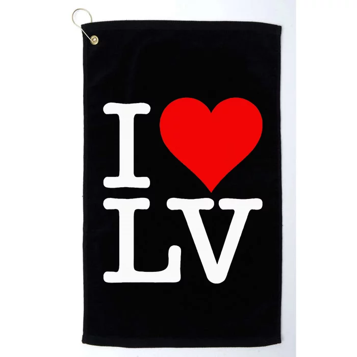 I Love Heart Las Vegas Nevada Lv Platinum Collection Golf Towel