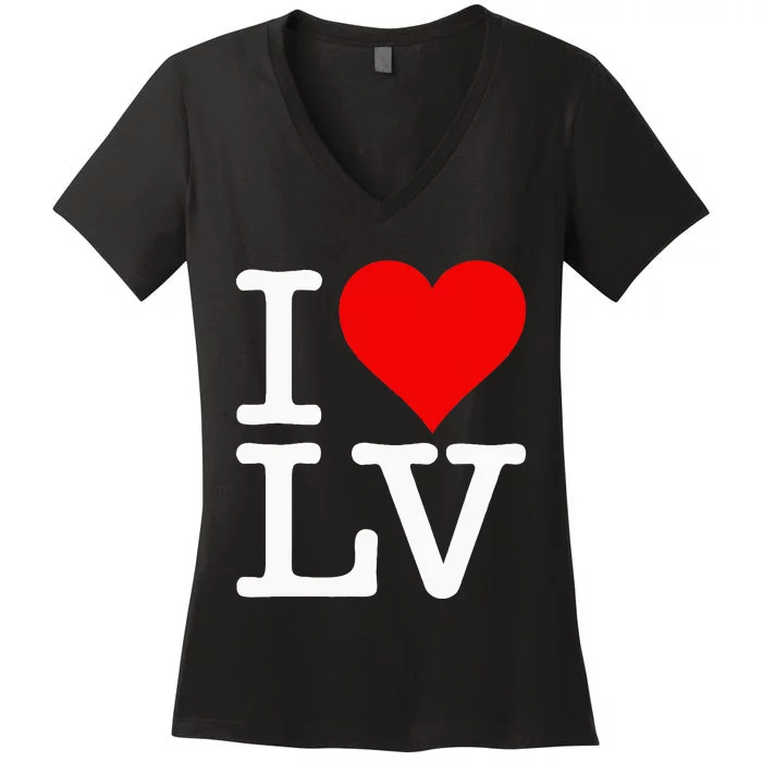 I Love Heart Las Vegas Nevada Lv Women's V-Neck T-Shirt