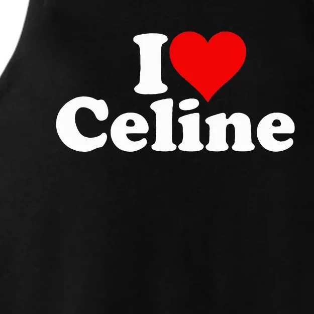 I Love Heart C.E.L.I.N.E Ladies Tri-Blend Wicking Tank