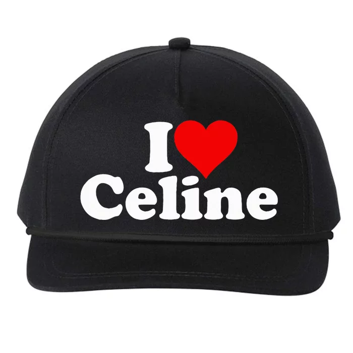 I Love Heart C.E.L.I.N.E Snapback Five-Panel Rope Hat