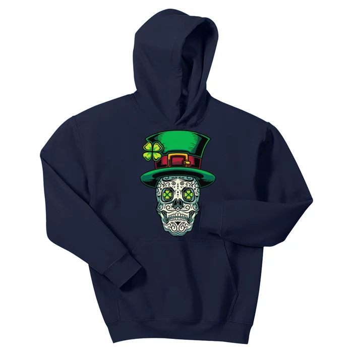 Irish Leprechaun Hat Calavera Cinco De Mayo Kids Hoodie