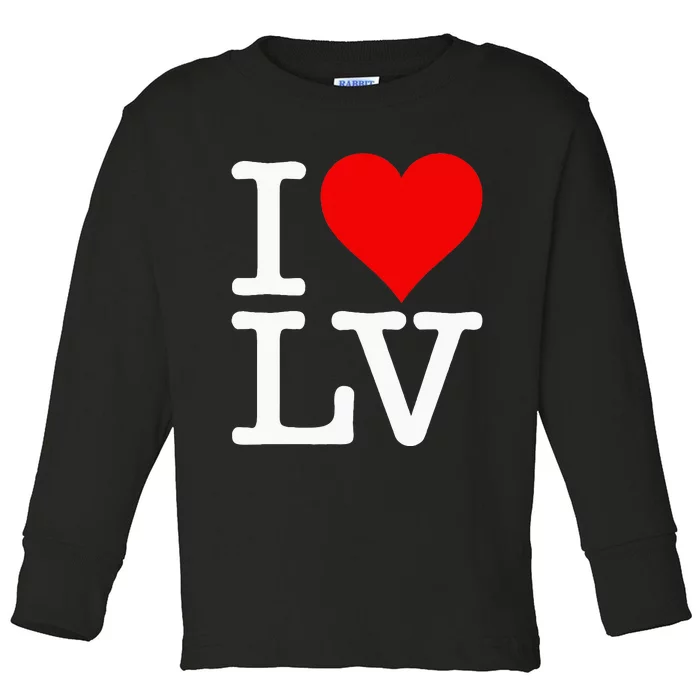 I Love Heart Las Vegas Nevada Lv Toddler Long Sleeve Shirt