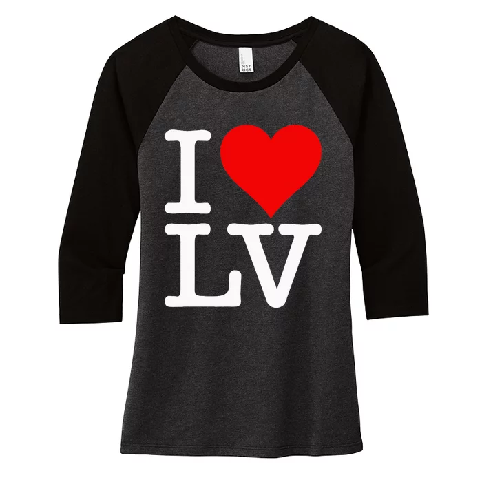 I Love Heart Las Vegas Nevada Lv Women's Tri-Blend 3/4-Sleeve Raglan Shirt