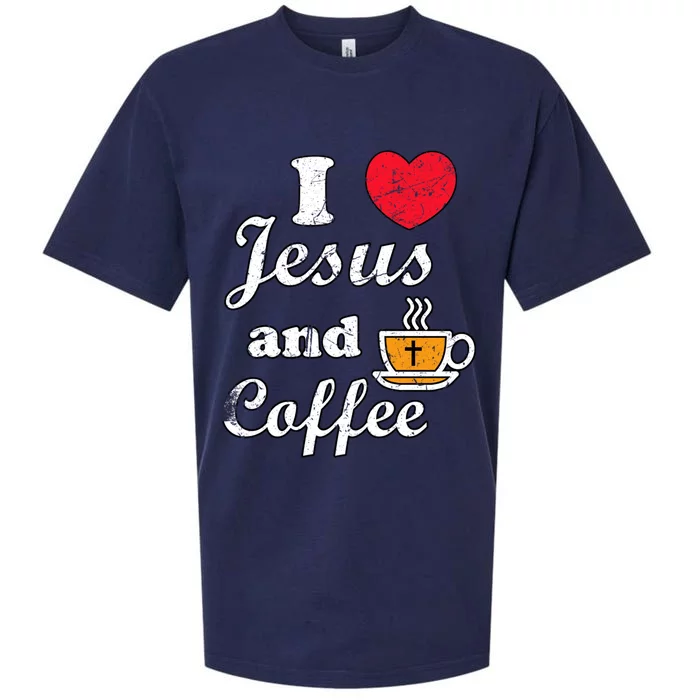 I Love Heart Jesus Sueded Cloud Jersey T-Shirt