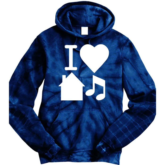 I Love House Music DJ Tie Dye Hoodie