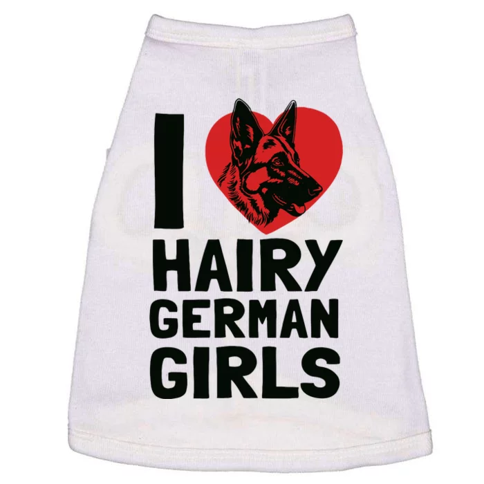 I Love Hairy German German Shepherd Edition Doggie Tank