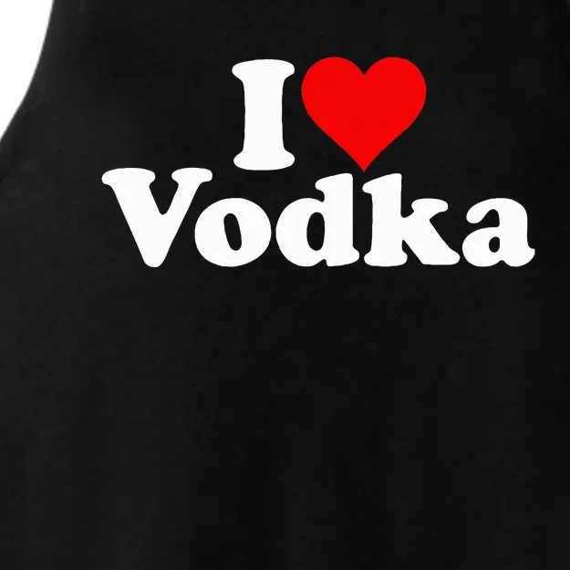 I Love Heart Vodka Ladies Tri-Blend Wicking Tank