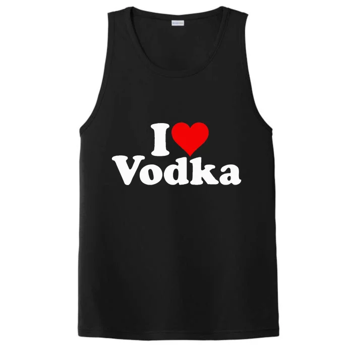 I Love Heart Vodka Performance Tank