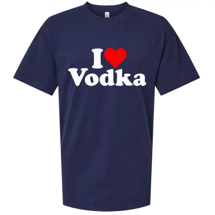 I Love Heart Vodka Sueded Cloud Jersey T-Shirt