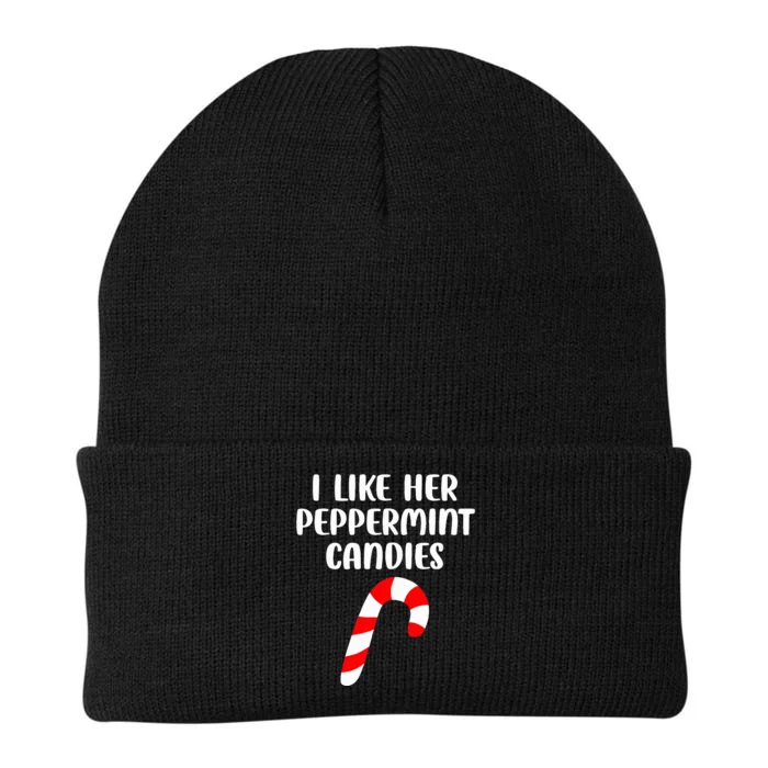 I Like Her Peppermint Candies Christmas Couples Matching Knit Cap Winter Beanie