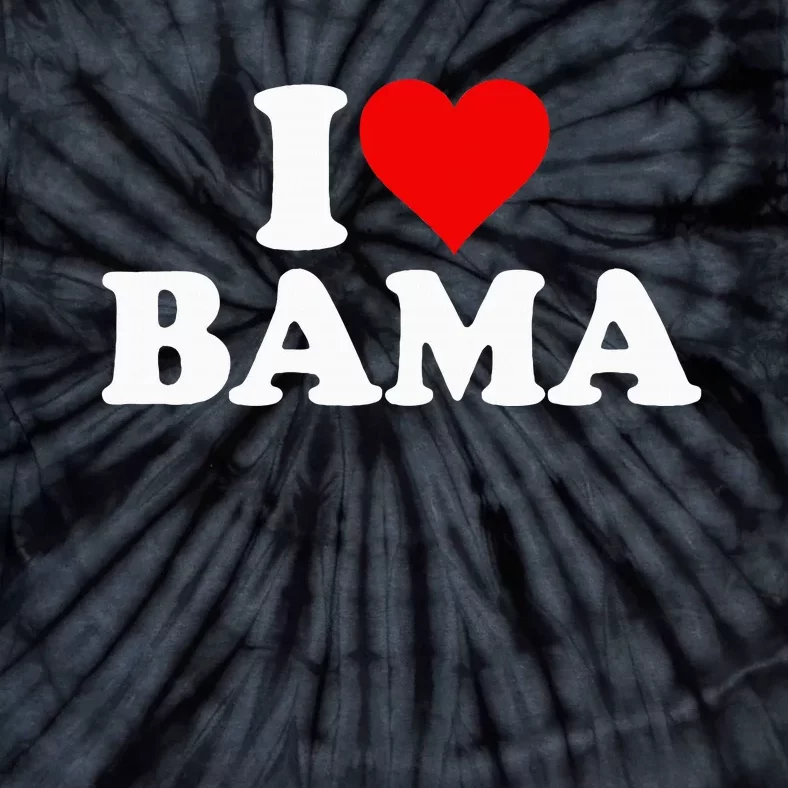 I Love Heart Bama Alabama Tie-Dye T-Shirt